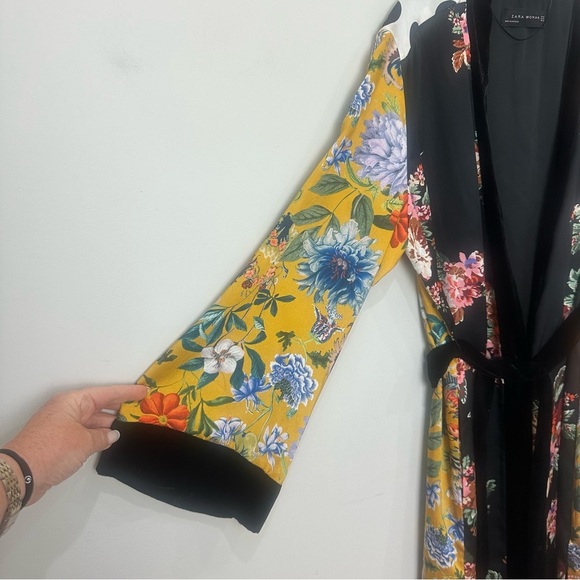 Zara Patchwork Kimono Duster Velvet - Picture 7 of 11
